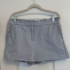 J. Crew Navy Seersucker Women's Shorts